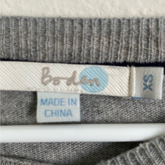 Cozy Gray Boden Wool Blend Soft Crewneck Sweater - Picture 8 of 9